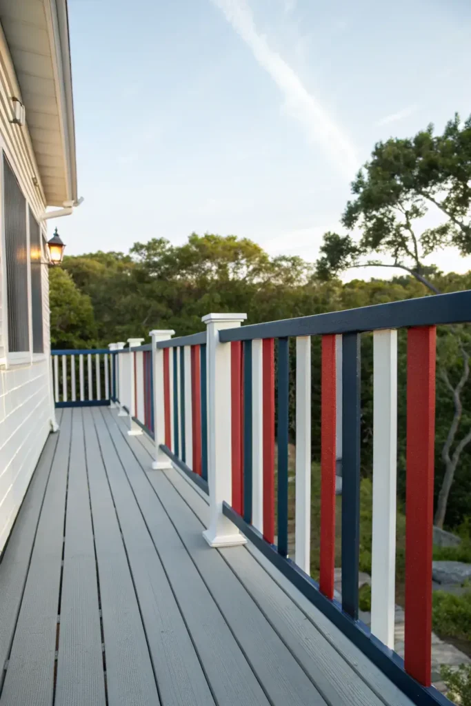 Bold Stripes Deck Railing