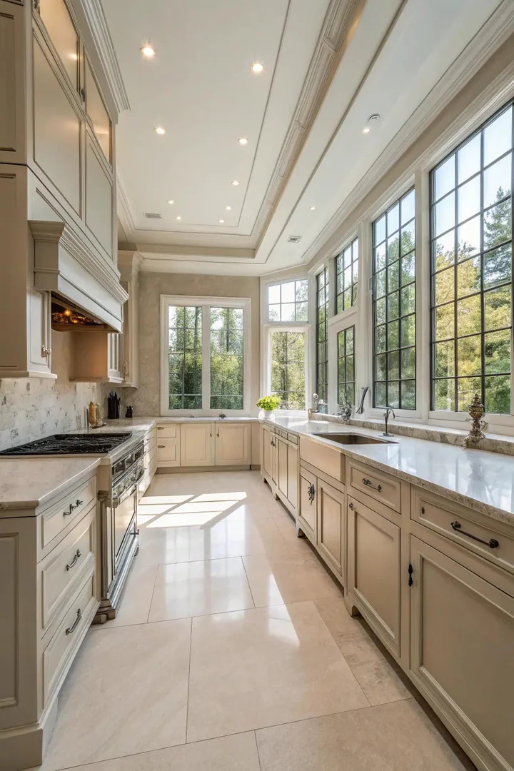 Neutral color palette in a kitchen remodel.
