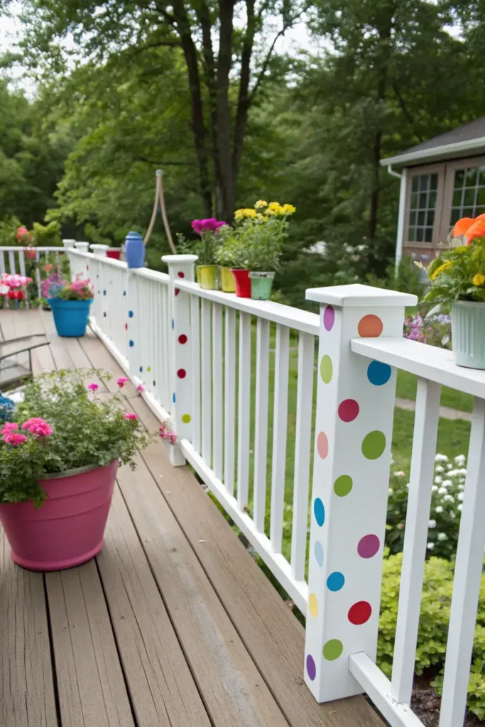 Playful Polka Dots Deck Railing