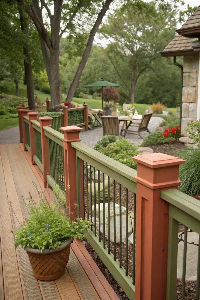 Earthy Tones Deck Railing