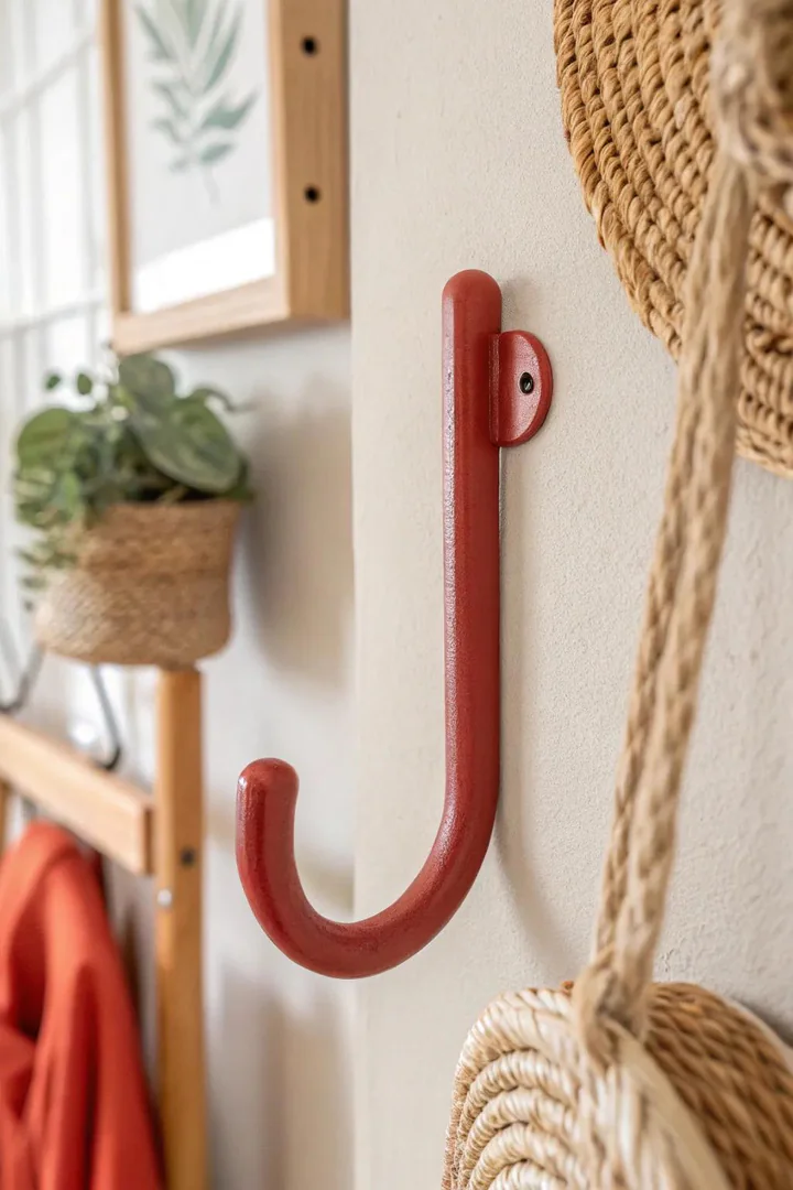Add a pop of color to your kitchen with this bold, handcrafted clay hook—where simplicity meets vibrant expression.