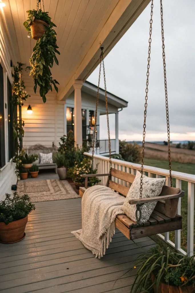 Built-In Porch Bench