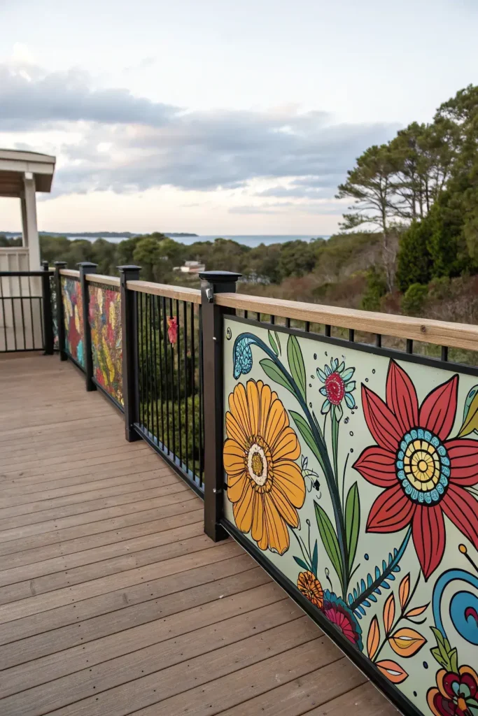 Artistic Murals Deck Railing
