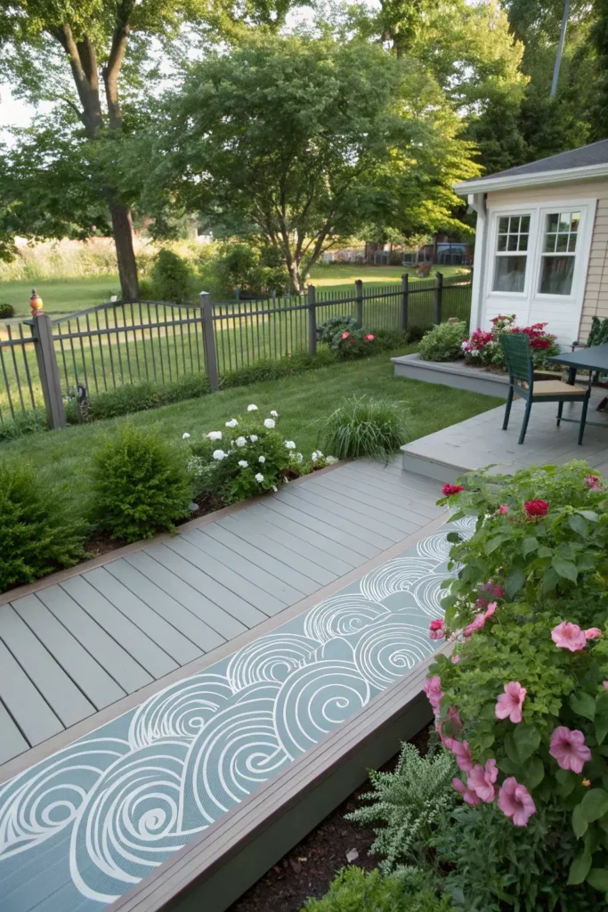 Wave Pattern Deck Inlay