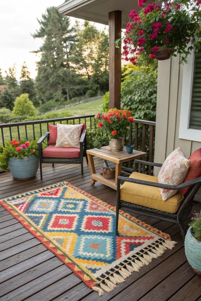 Outdoor Rug on Small Deck