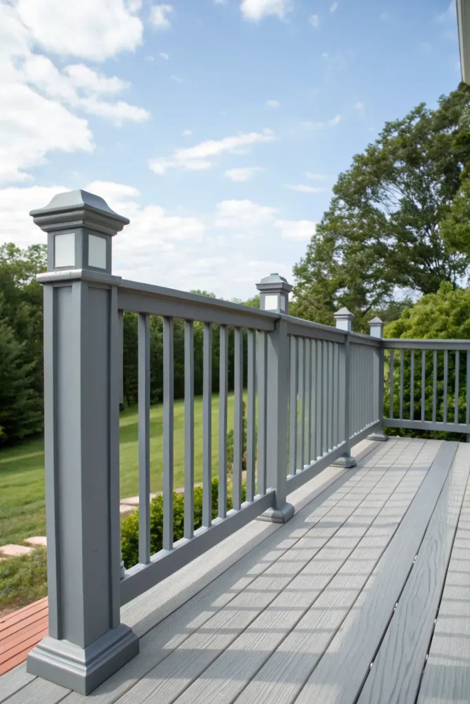 Classic Gray Deck Railing