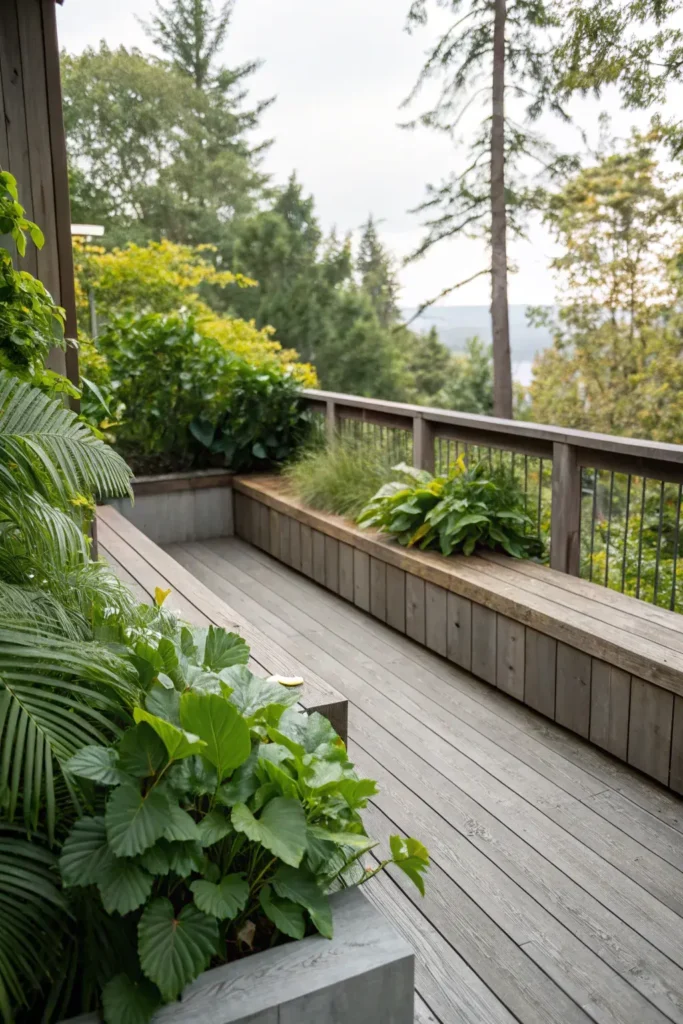 Built-In Bench on Deck