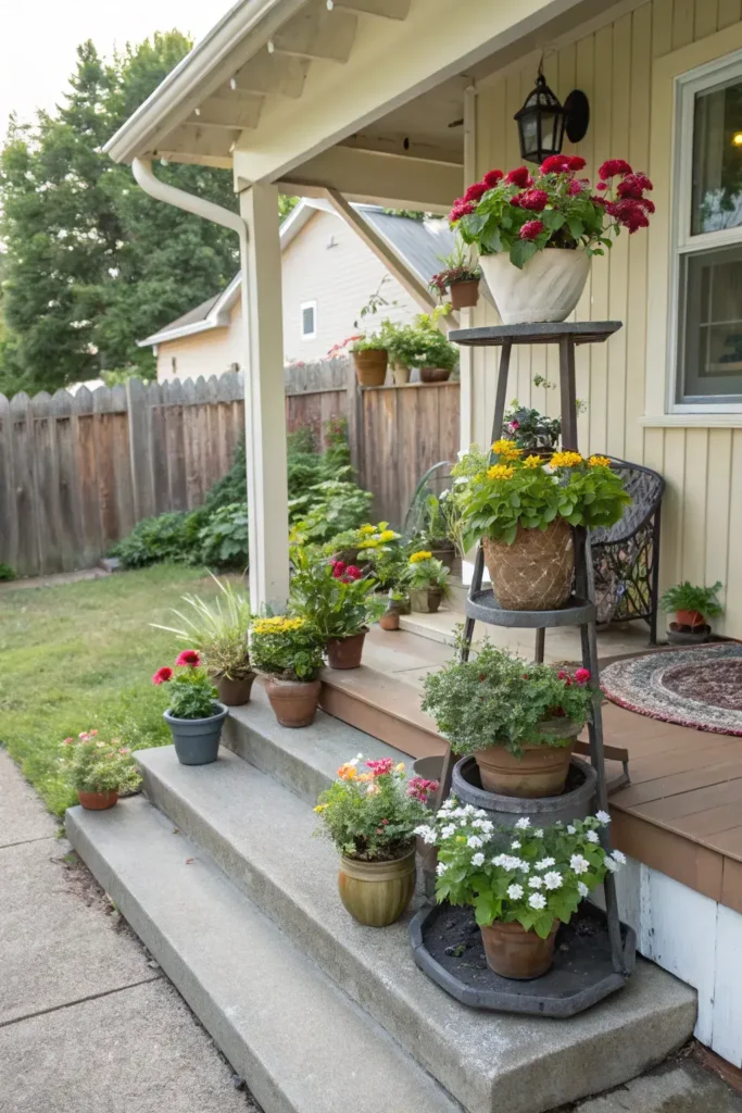 Mini Container Garden on Porch