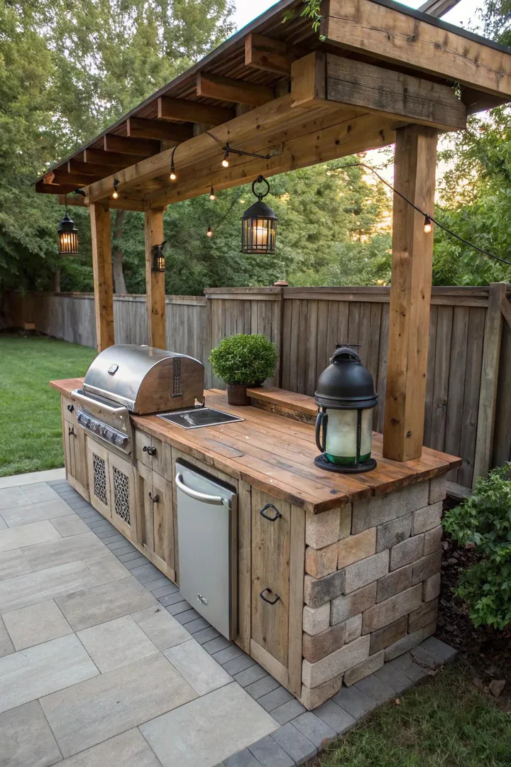 DIY outdoor kitchen built in a weekend.