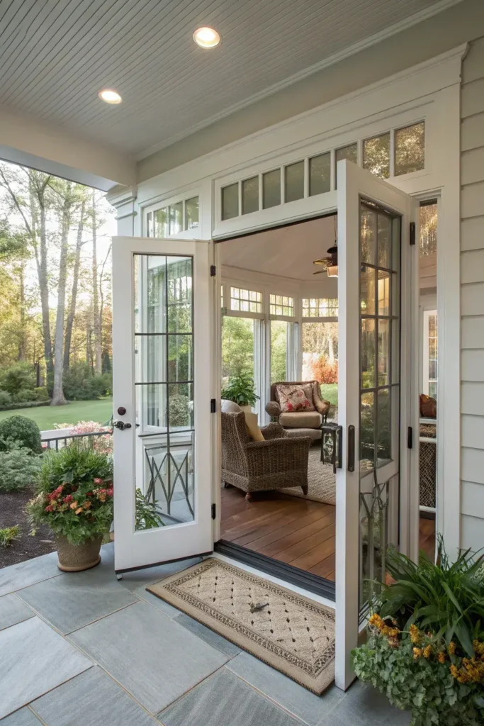 Double Doors to Screen Porch