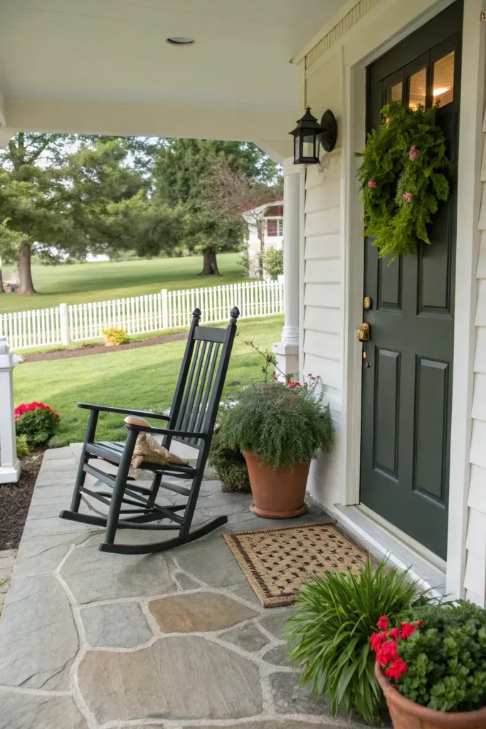 Rocking Chair on Front Porch