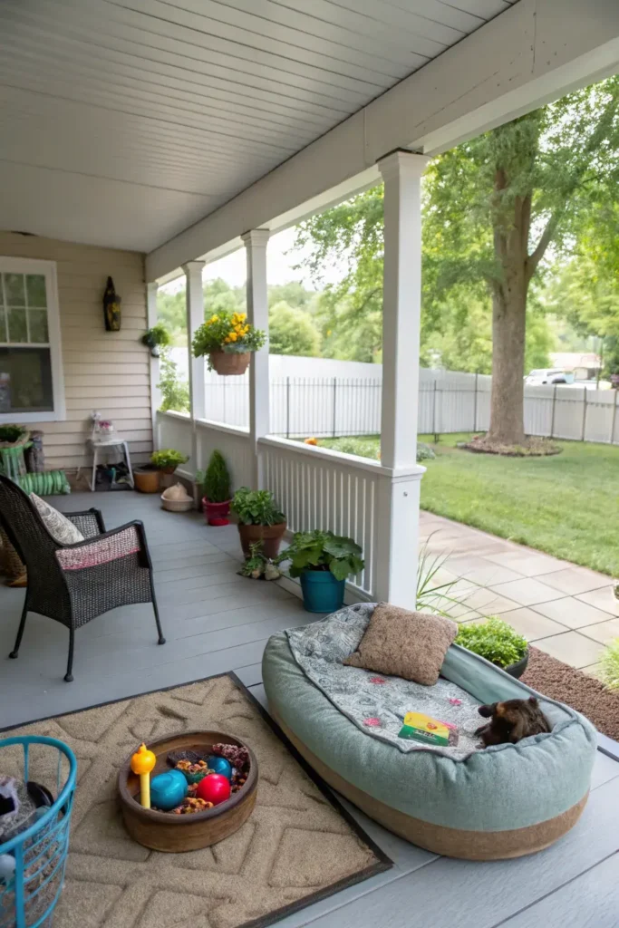 Pet-Friendly L-Shaped Porch