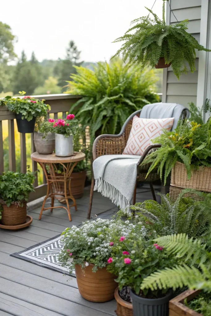 Potted Plants on Small Deck