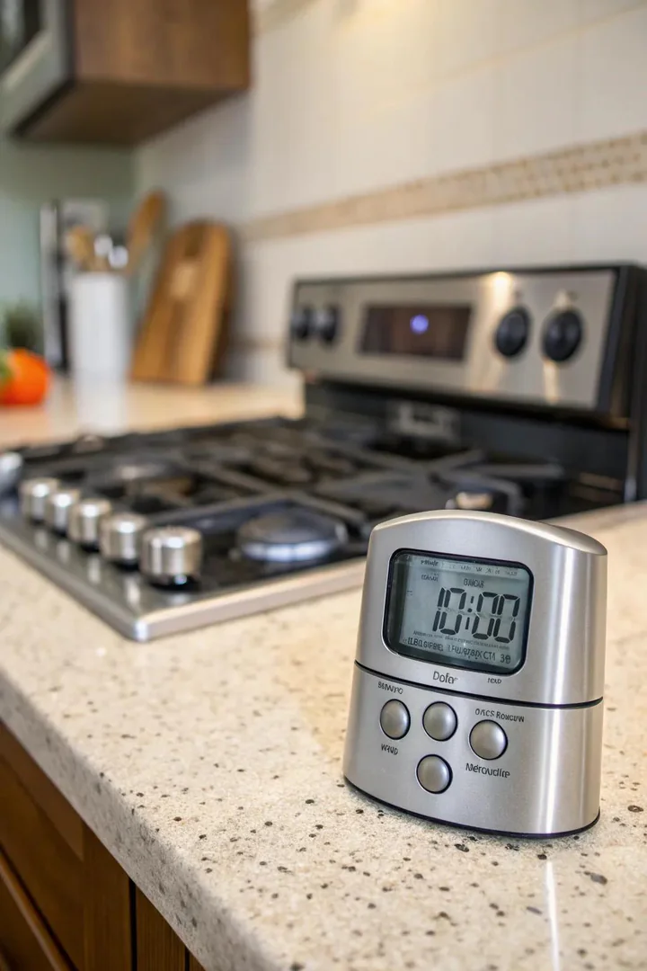 A sleek kitchen timer that makes cooking stress-free.