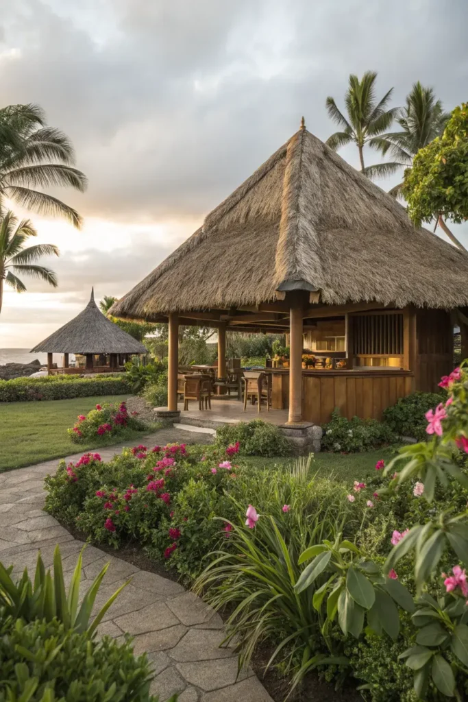 Thatched Roof Tiki Hut