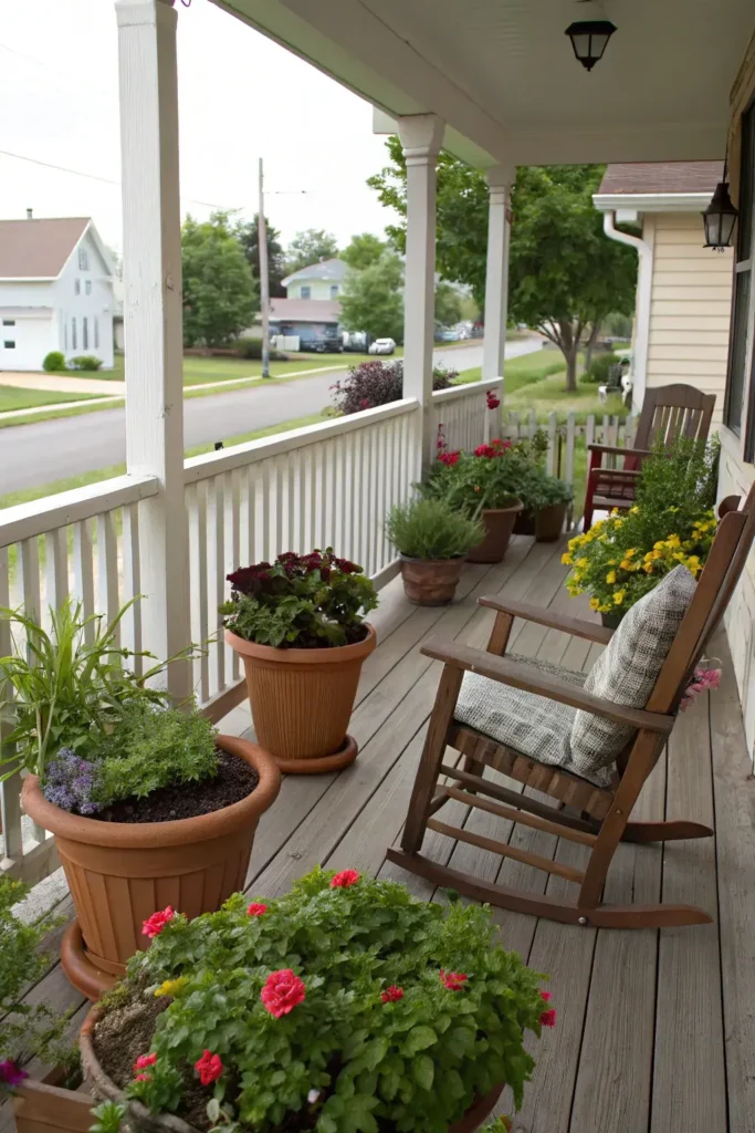 Potted Plants on Front Porch