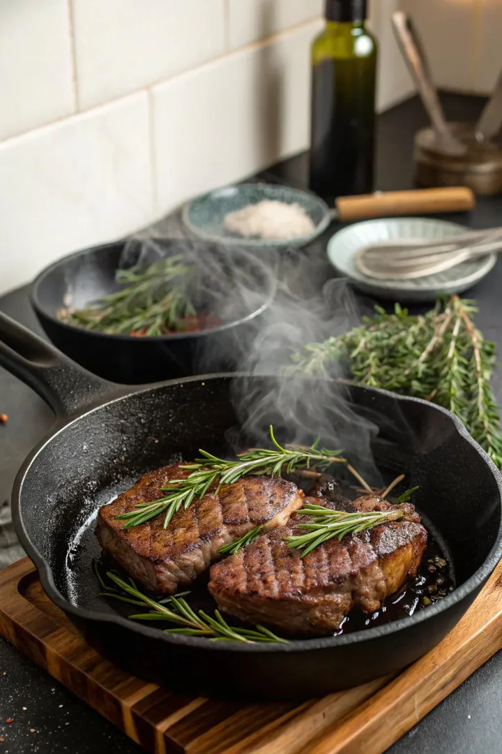 A versatile cast-iron skillet ready for any home cook.