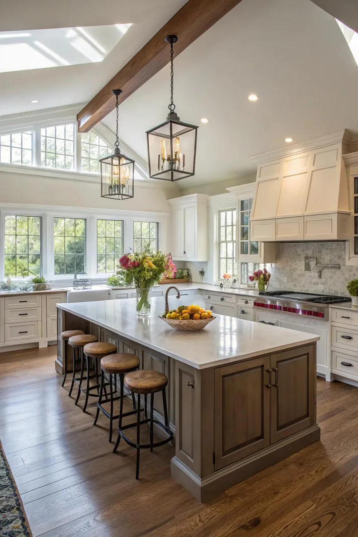 Kitchen island added during a remodel.