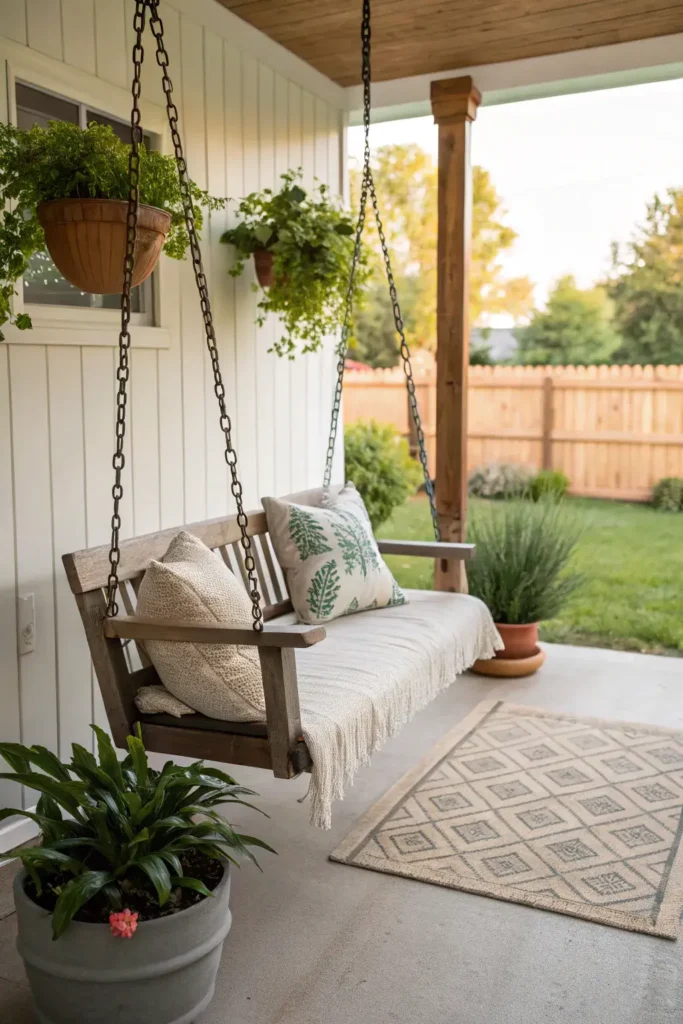 Porch Swing on Front Porch