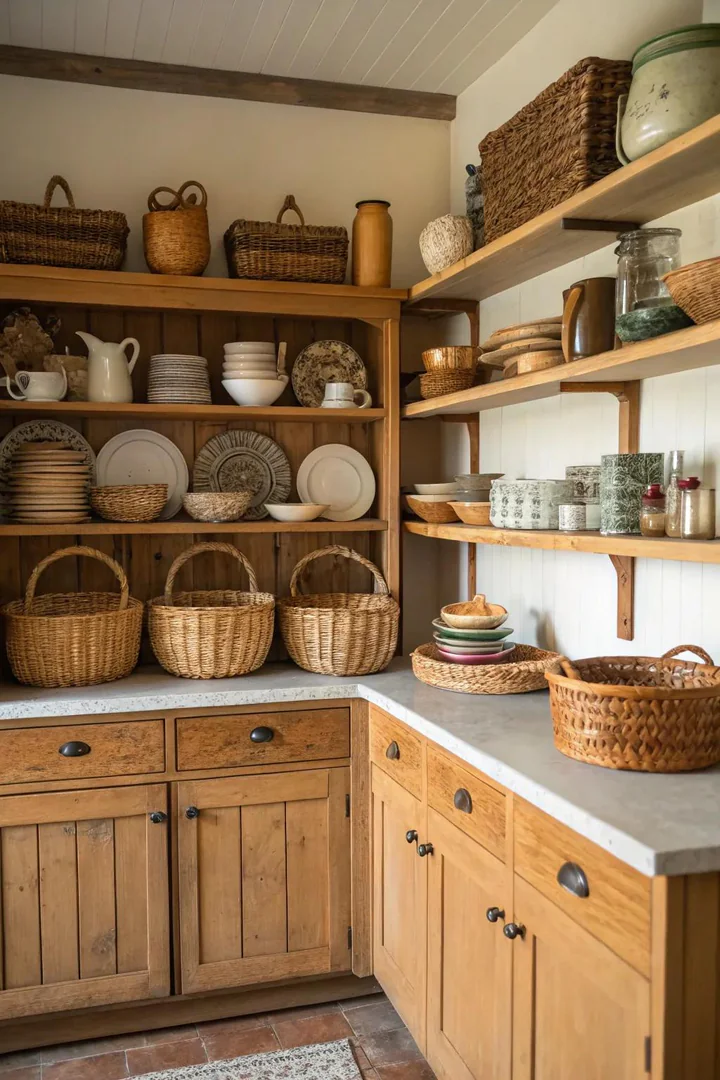 Vintage accessories bring a nostalgic charm to your kitchen.