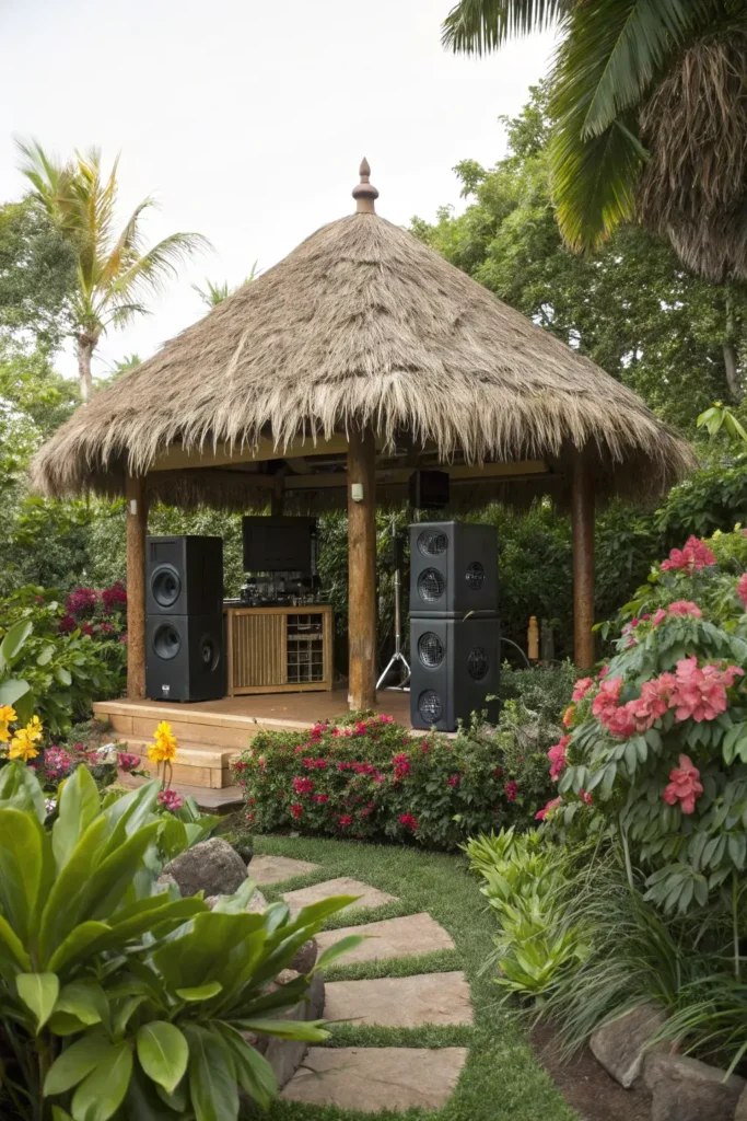 Outdoor Sound System at Tiki Hut