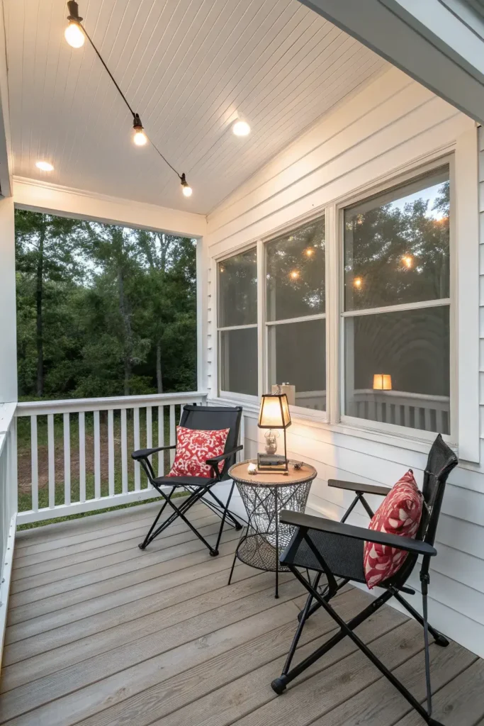 Folding Furniture on Screen Porch