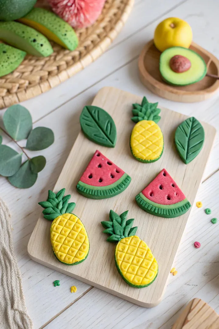 Add a splash of color to your kitchen with these charming fruit magnets, where simplicity meets playful elegance.