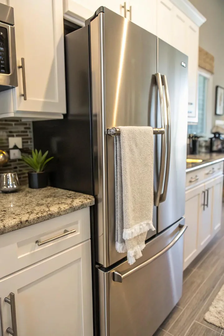 Magnetic towel bars provide versatile and easy repositioning options.
